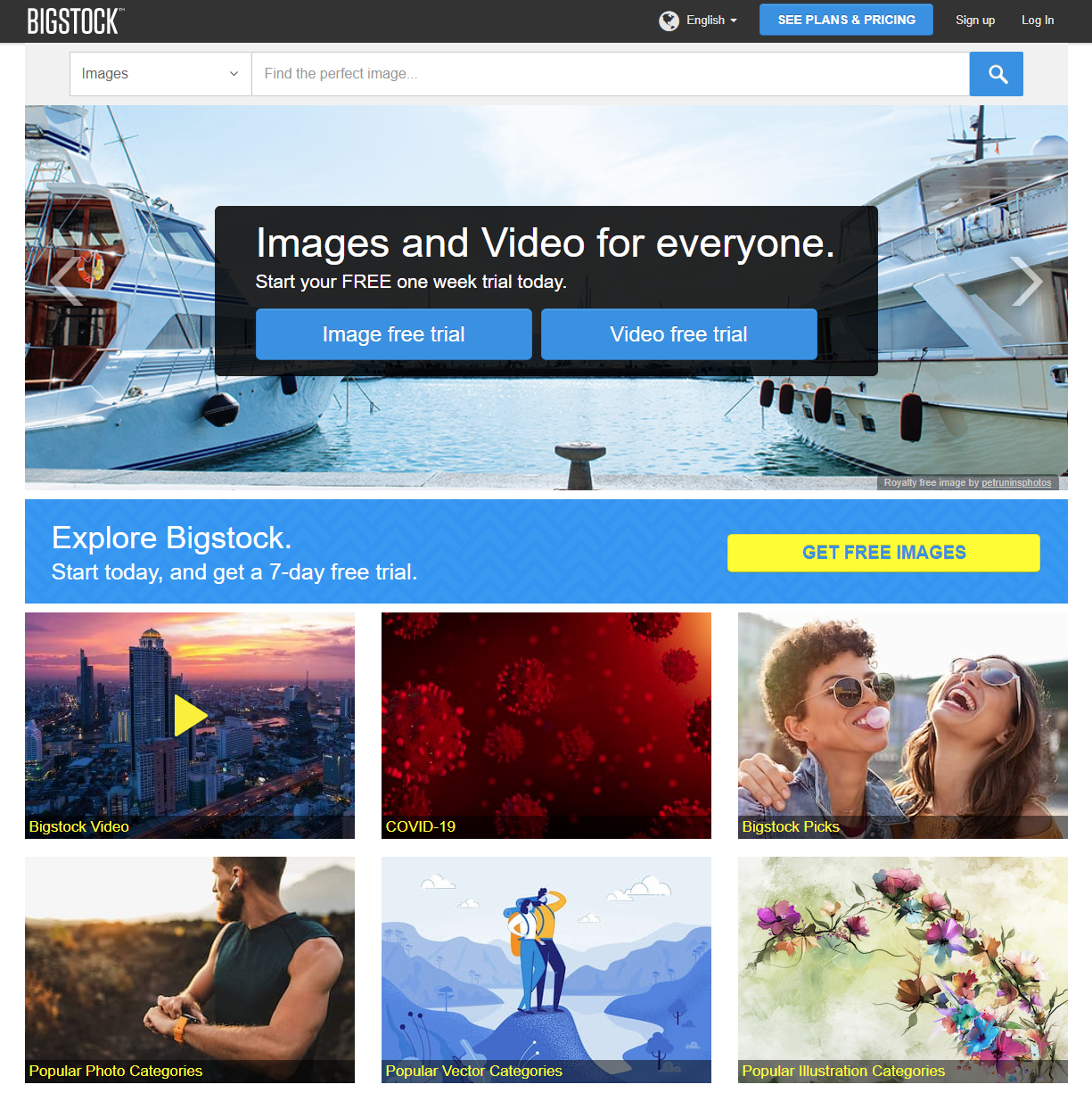 главная страница сайта Bigstock Photo