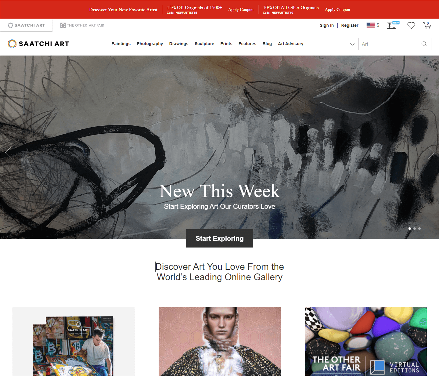 Крупнейший в мире сайт продажи картин для художников - saatchi art